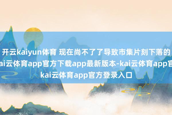 开云kaiyun体育 现在尚不了了导致市集片刻下落的具体原因-kai云体育app官方下载app最新版本-kai云体育app官方登录入口