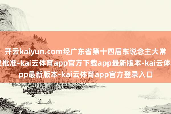 开云kaiyun.com经广东省第十四届东说念主大常委会第二十一次会议批准-kai云体育app官方下载app最新版本-kai云体育app官方登录入口