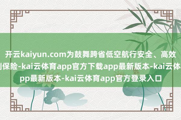 开云kaiyun.com为鼓舞跨省低空航行安全、高效、粗拙开动提供机制保险-kai云体育app官方下载app最新版本-kai云体育app官方登录入口